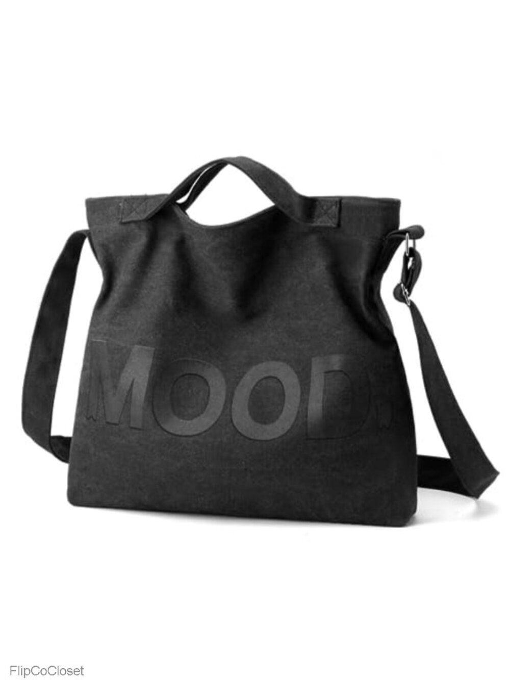 Canvas Tote Bag Crossbody Shoulder Bag Zipper Messenger Travel Handbag